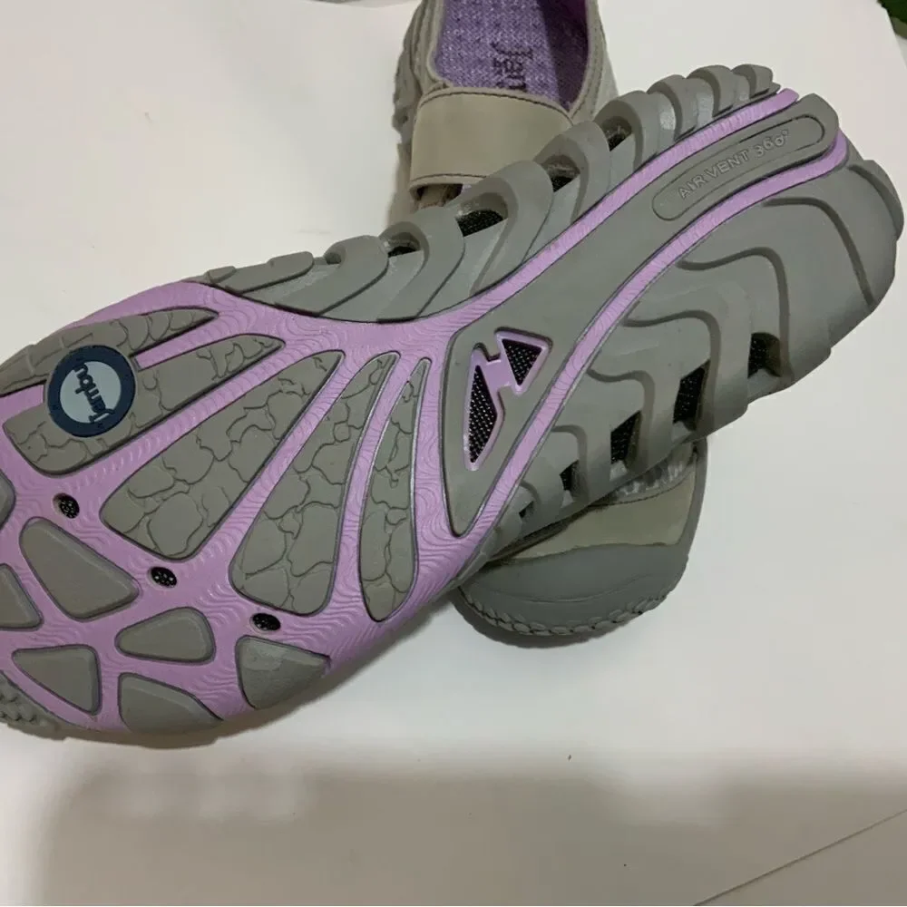NEW Womens Jambu Pathfinder Mary Jane Shoes Light Gray Purple Retail $99